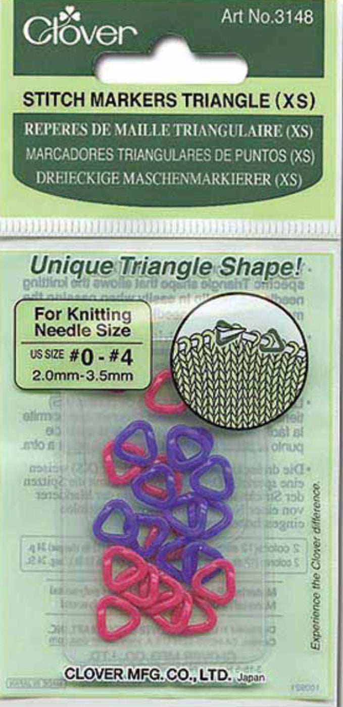 CLOVER 3148 - Marqueurs de mailles triangulaires - très petit - 24mcx.