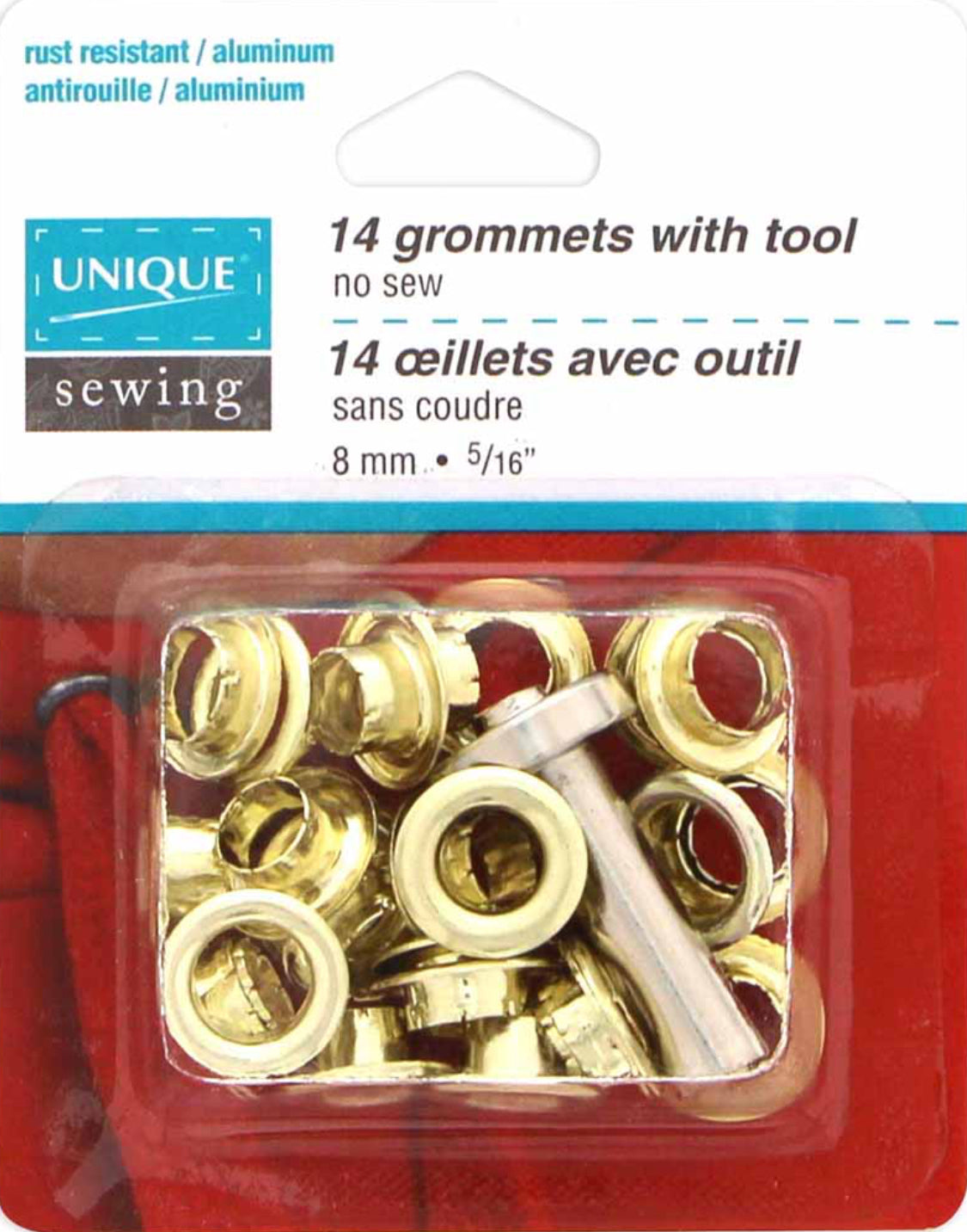 Œillets or 8mm (1⁄4″) - 14 mcx