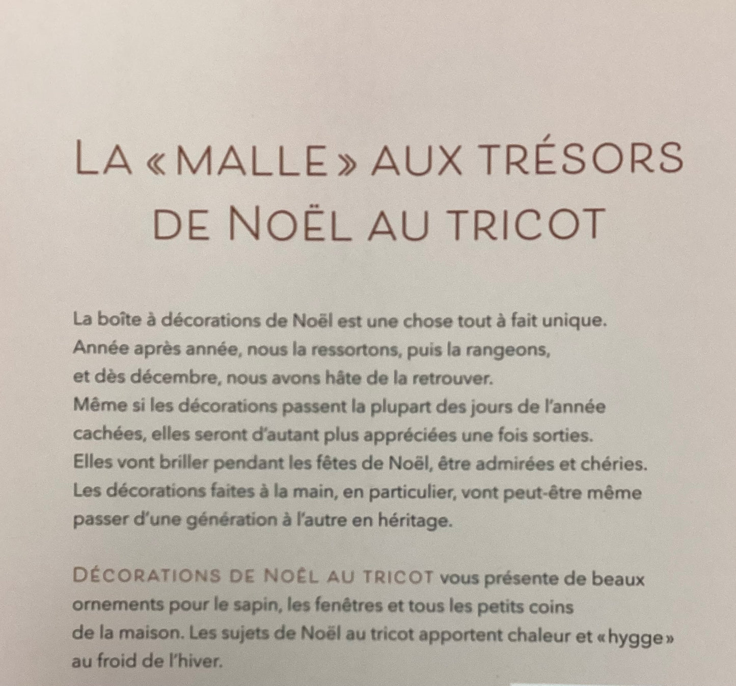 Décorations de Noël au tricot