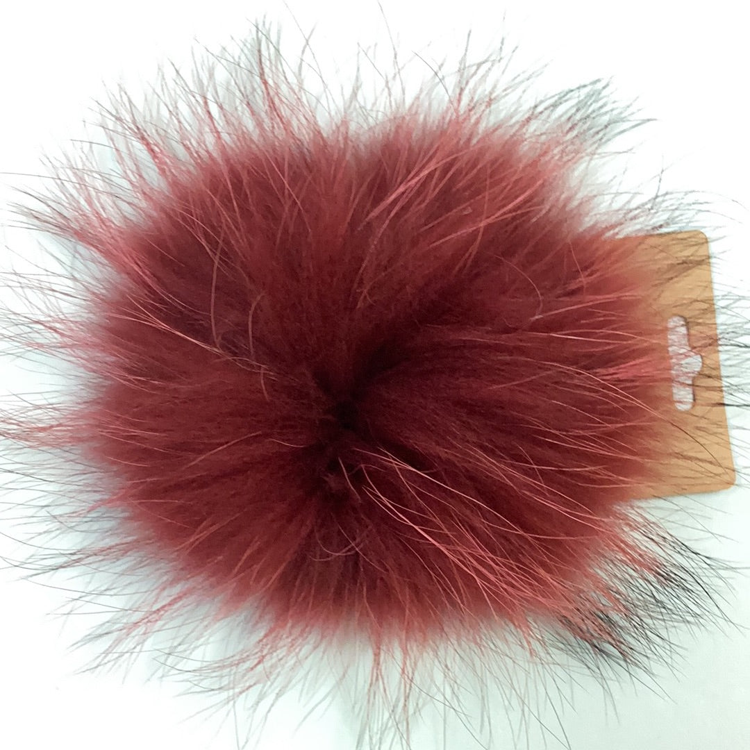 Pompons fourrure naturelle et pompons synthétique