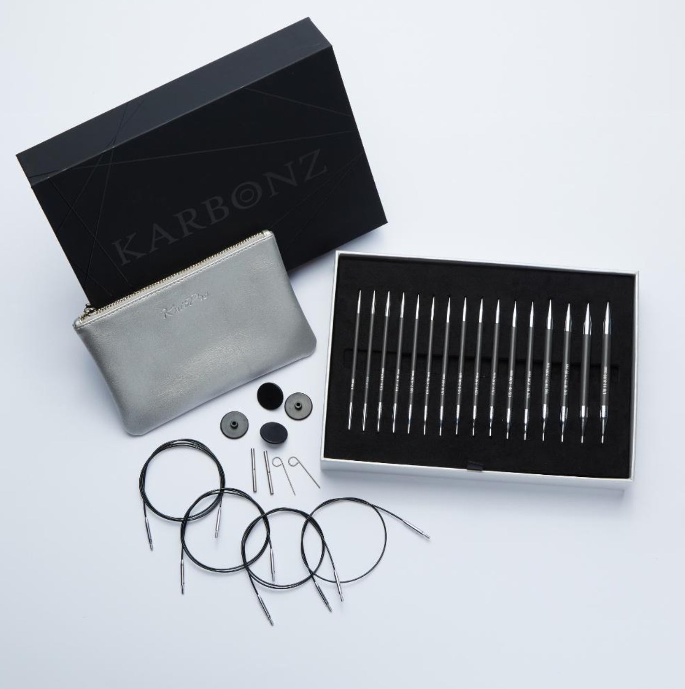 Knit Pro - Ensemble deluxe interchangeable Karbonz 5,0’’