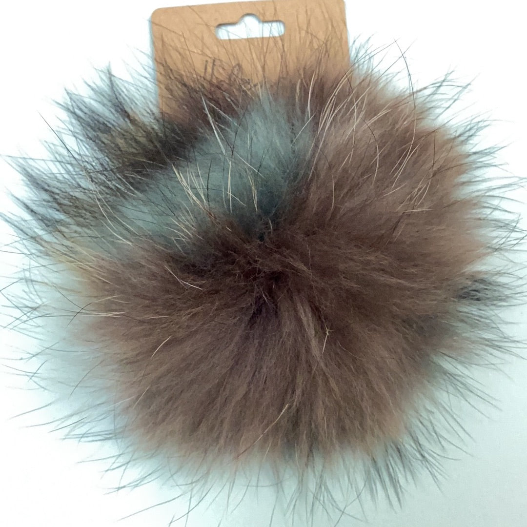 Pompons fourrure naturelle et pompons synthétique