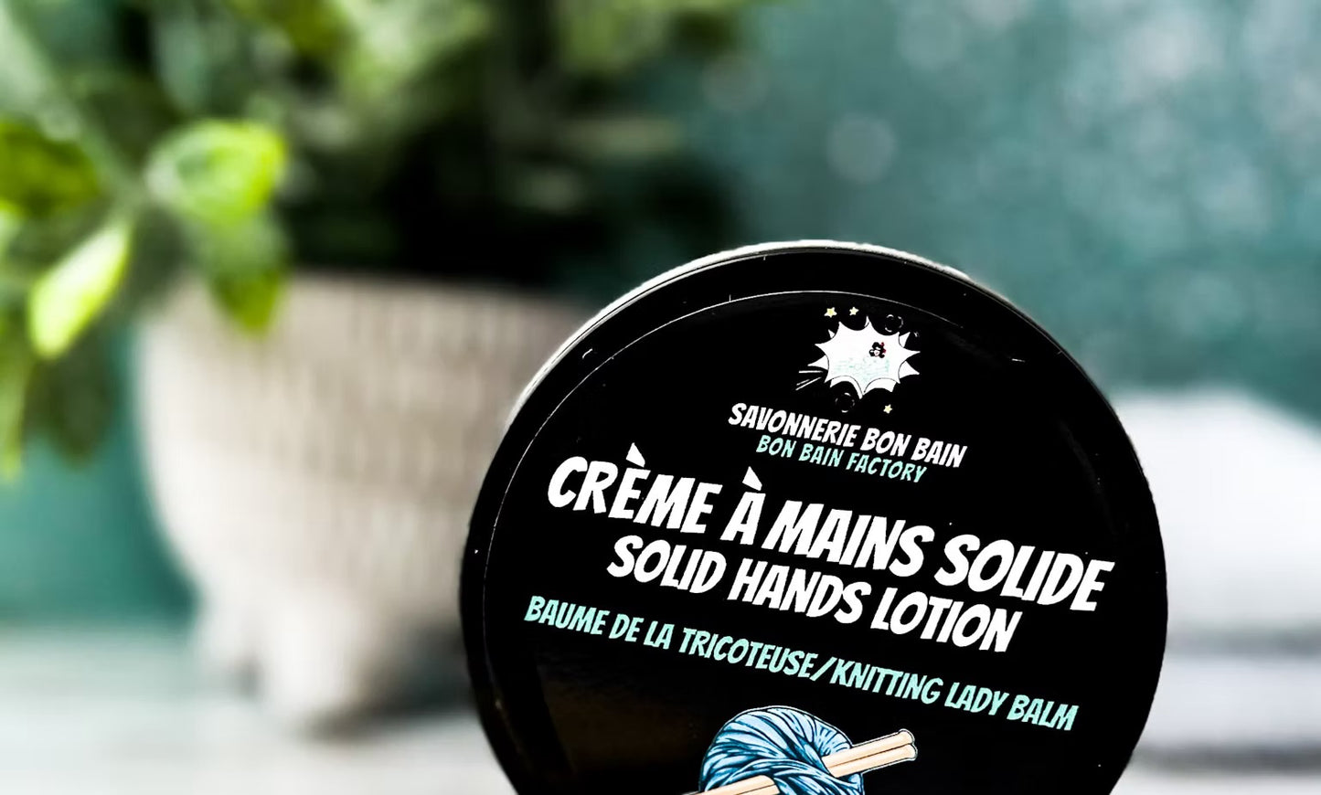 Crème à mains solide (baume de la tricoteuse)