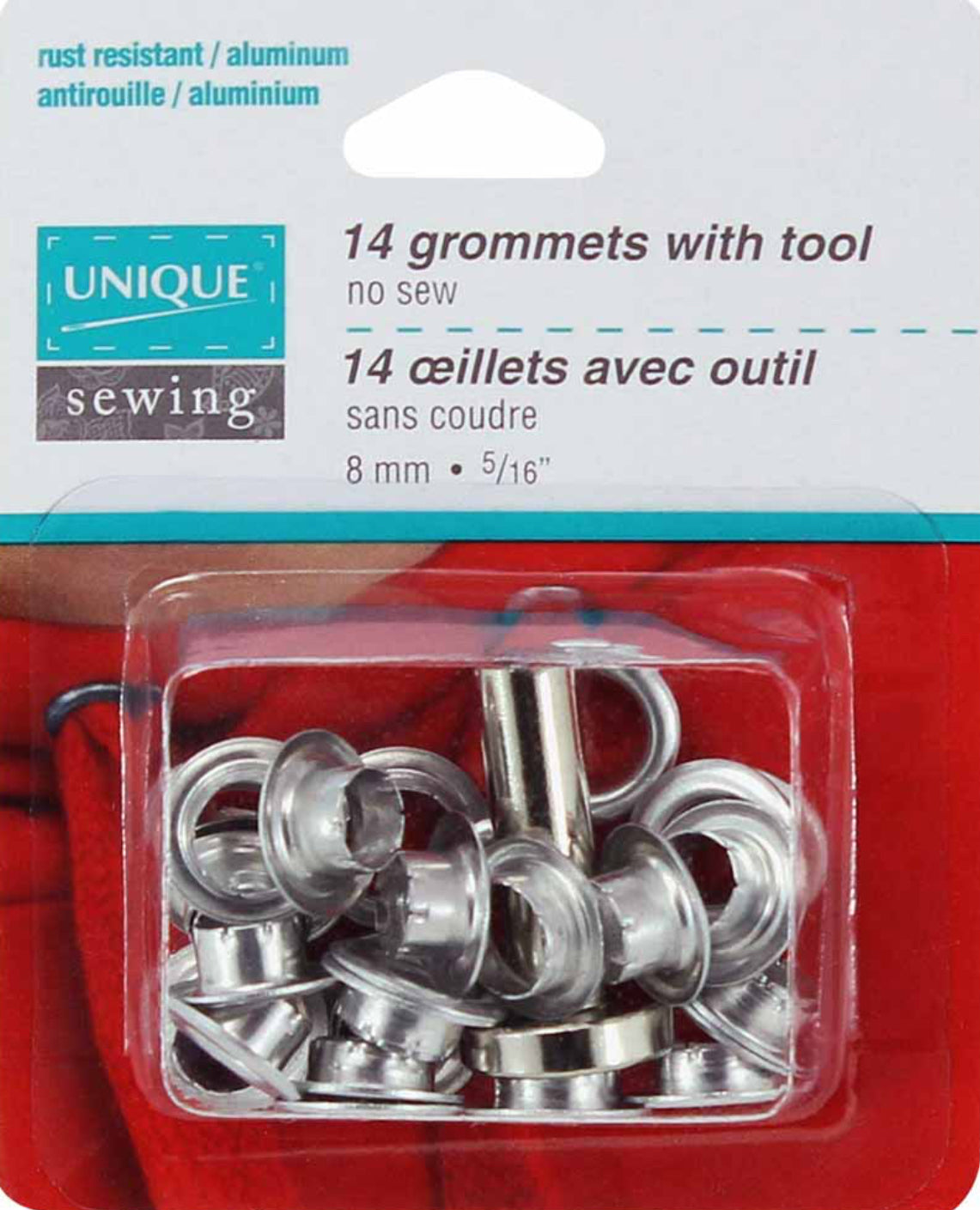 Œillets or 8mm (1⁄4″) - 14 mcx
