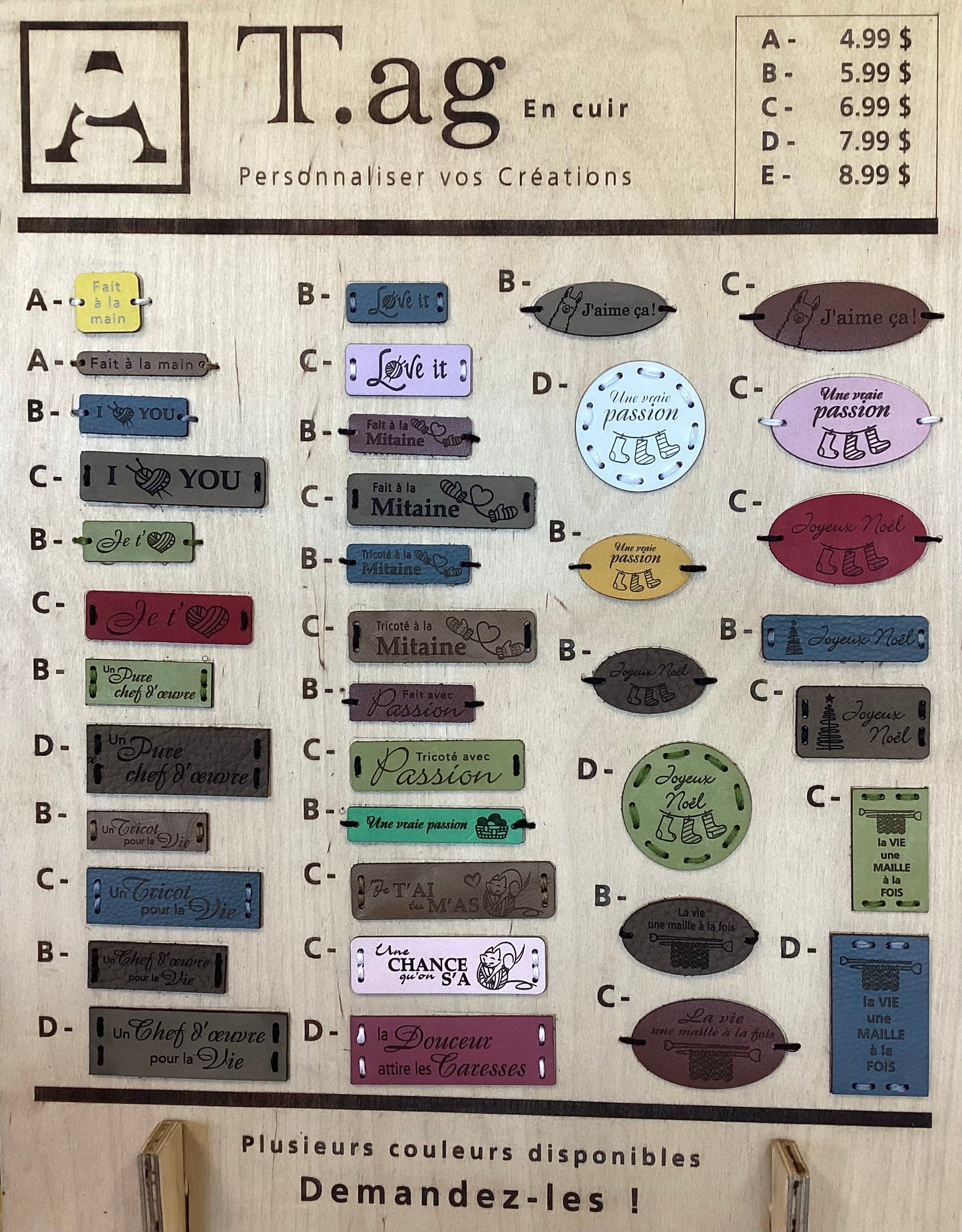 Anie - Étiquettes de cuir