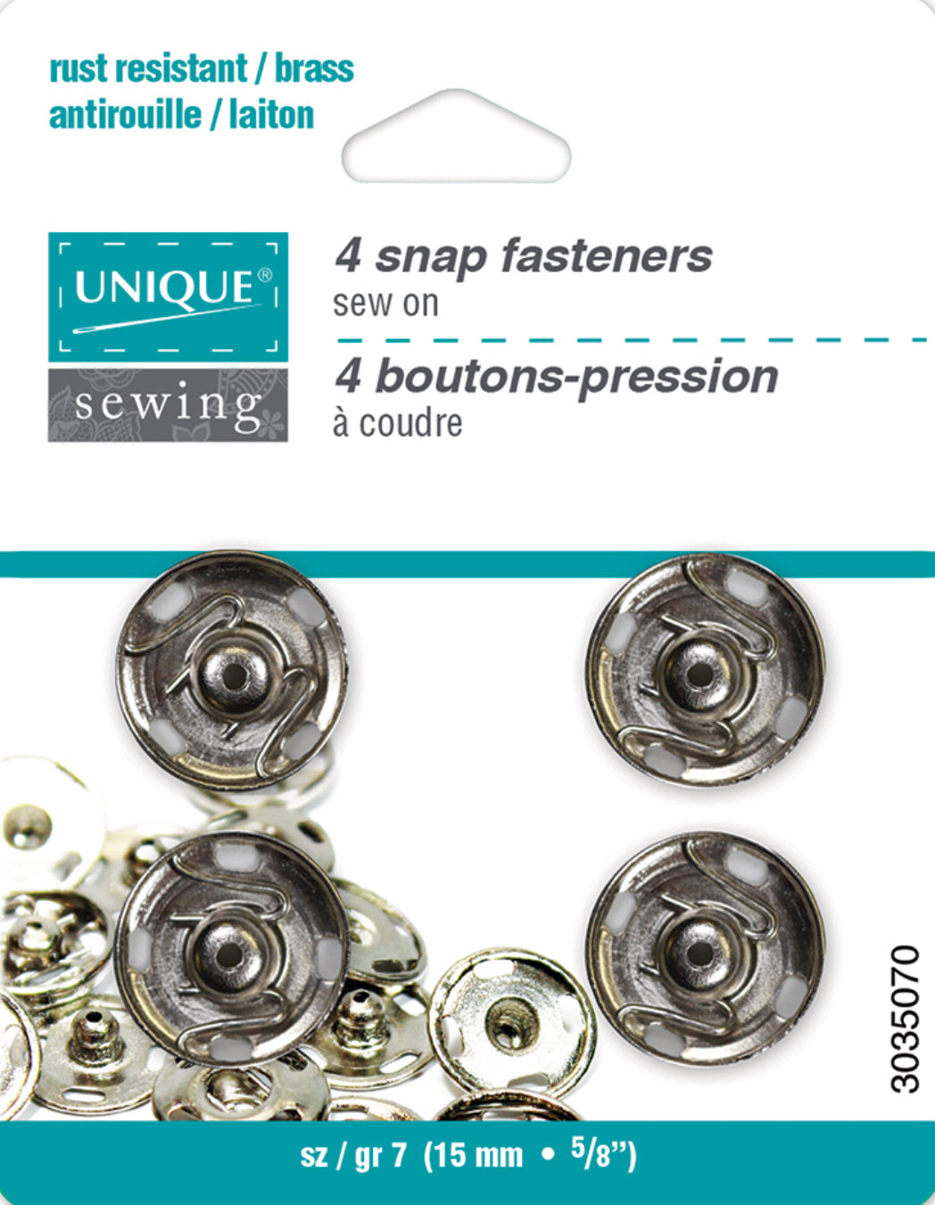 UNIQUE Boutons Pression laiton