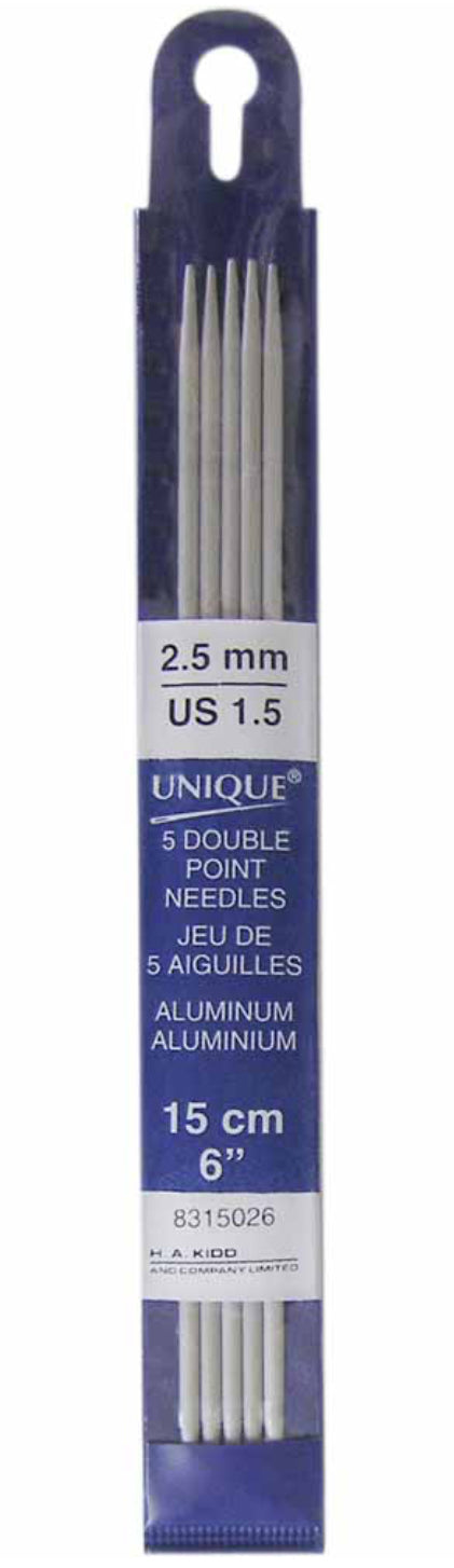 UNIQUE - Jeu de 5 aiguilles aluminium 15cm / 6´´