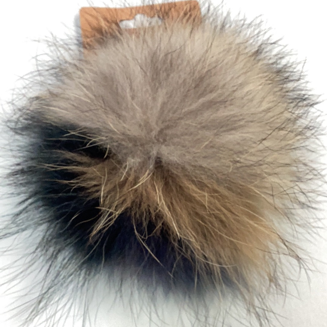 Pompons fourrure naturelle et pompons synthétique