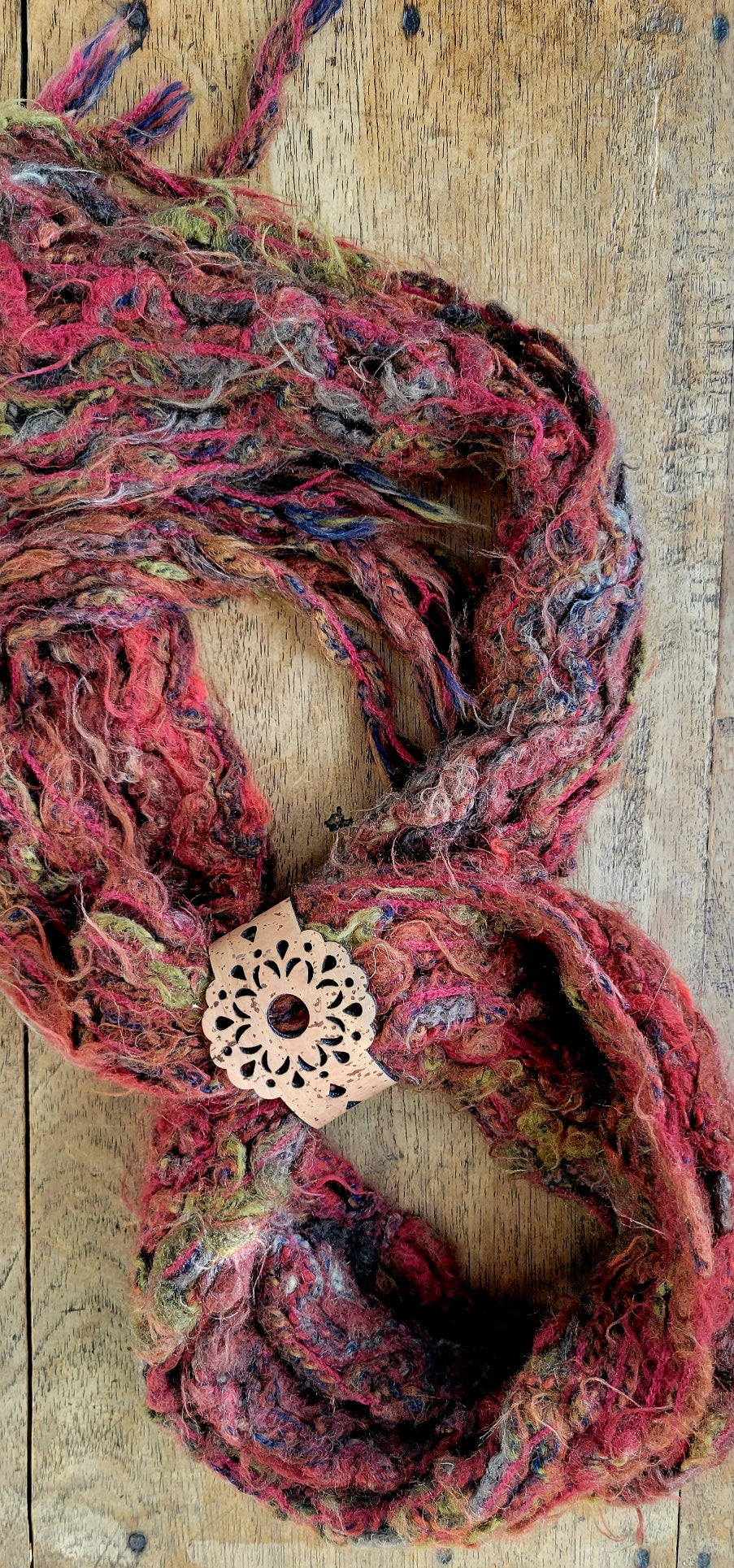 SAVOIE - Attache pour Châle/Foulard en faux suède