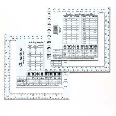 ChiaoGoo - Mesure d'échantillon et jauge d'aiguilles - 5" (12 cm)