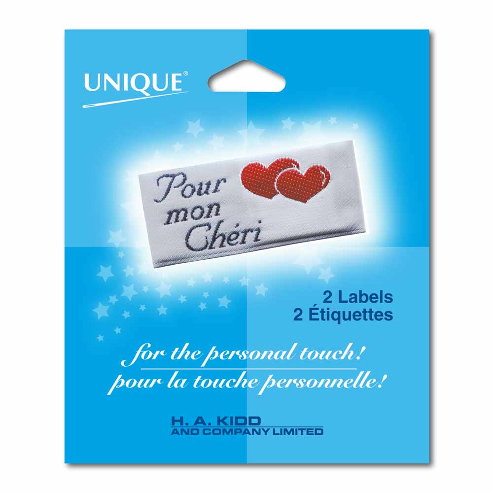 Unique - 2 Étiquettes à coudre