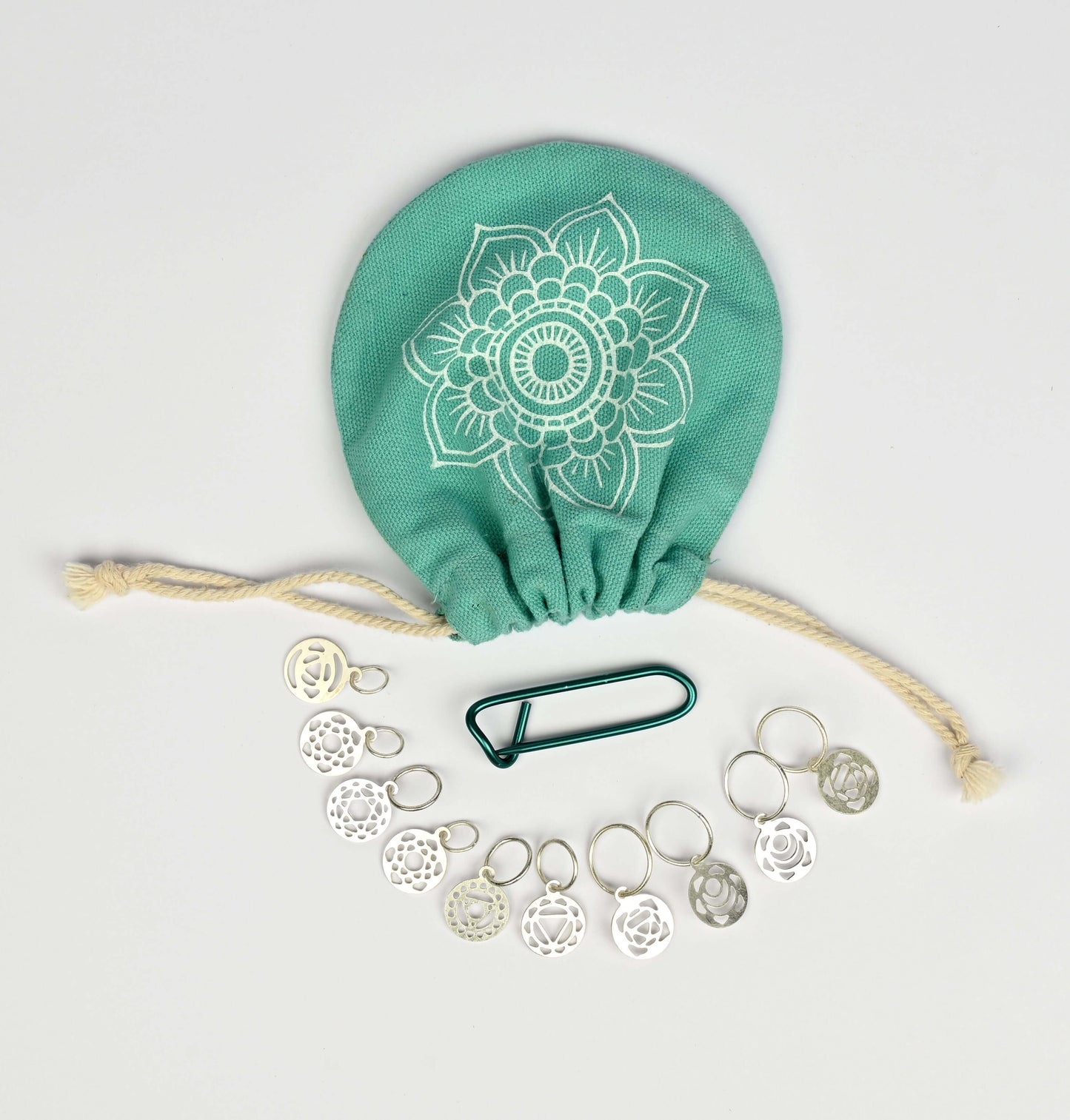 Collection Mindful - 10 Marqueurs plaqués argent sterling - 7 motifs Chakras