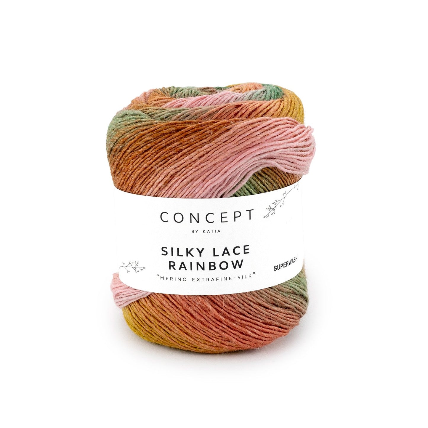 Katia Concept - SILKY LACE Rainbow - 80% Merino Extrafine Superwash - 20% Soie