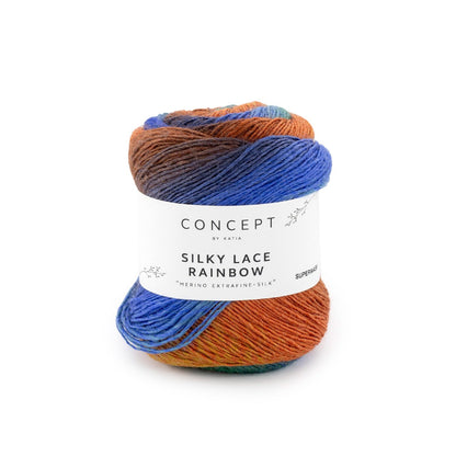 Katia Concept - SILKY LACE Rainbow - 80% Merino Extrafine Superwash - 20% Soie