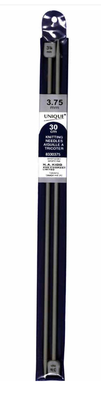 Aiguille à tricoter aluminium et plastique Unique 30 cm