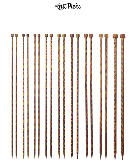 KNIT PICKS - Ensemble D'aiguilles 35cm (14") Rainbow Wood