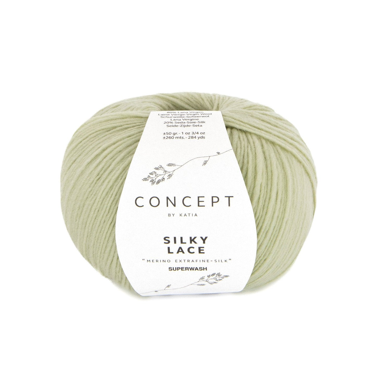 Katia Concept - SILKY LACE - 80% Merino Extrafine Superwash - 20% Soie