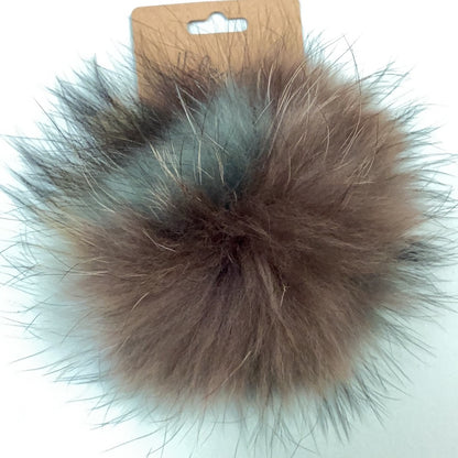 Pompons fourrure naturelle et pompons synthétique