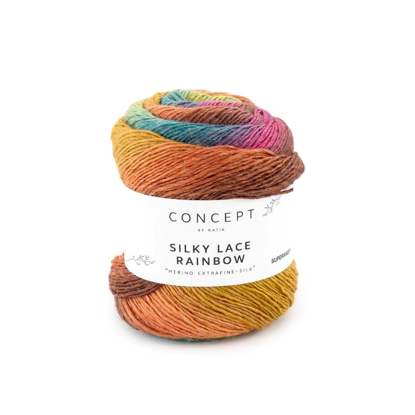 Katia Concept - SILKY LACE Rainbow - 80% Merino Extrafine Superwash - 20% Soie