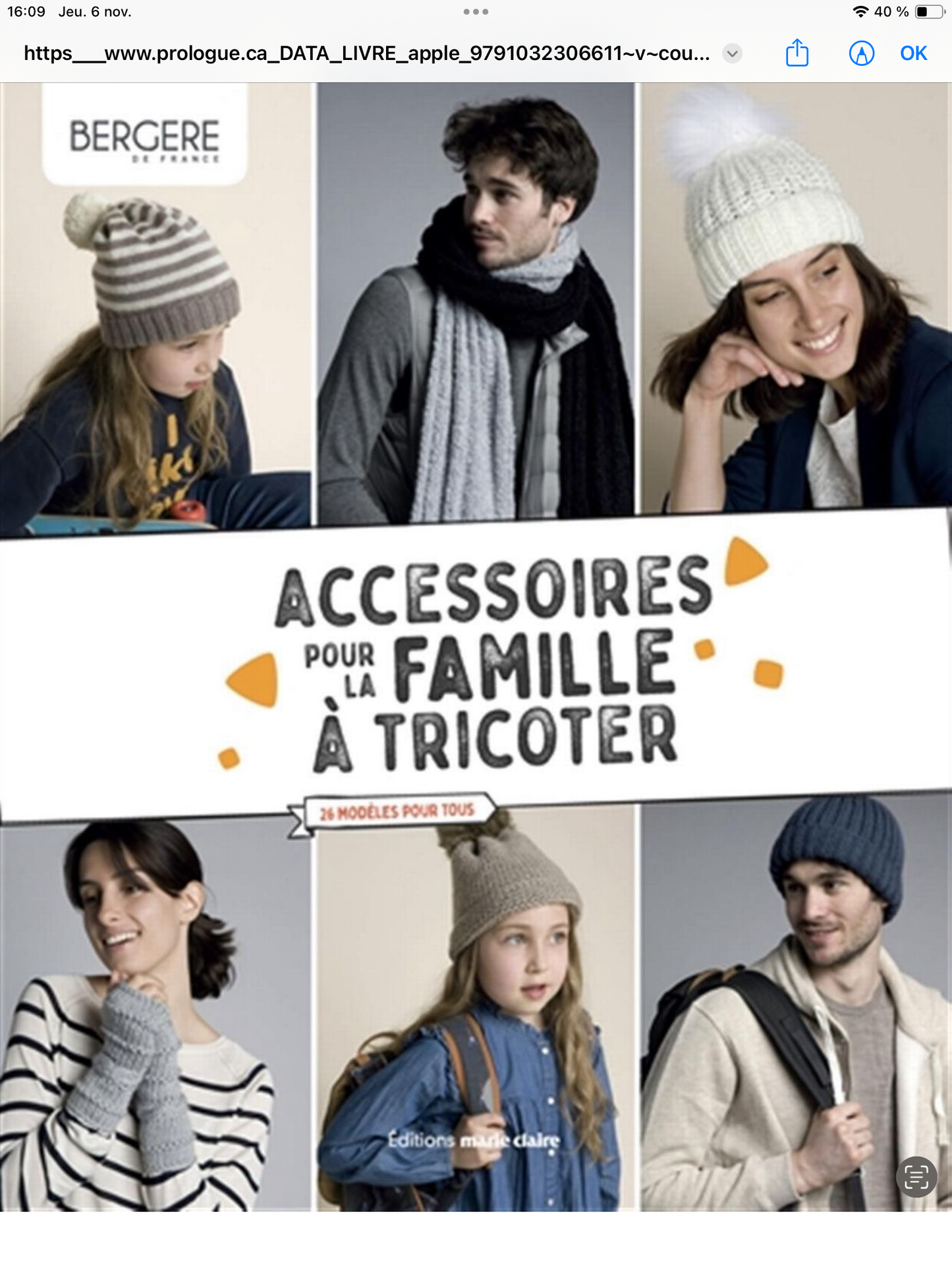 Accessoires pour la famille à tricoter