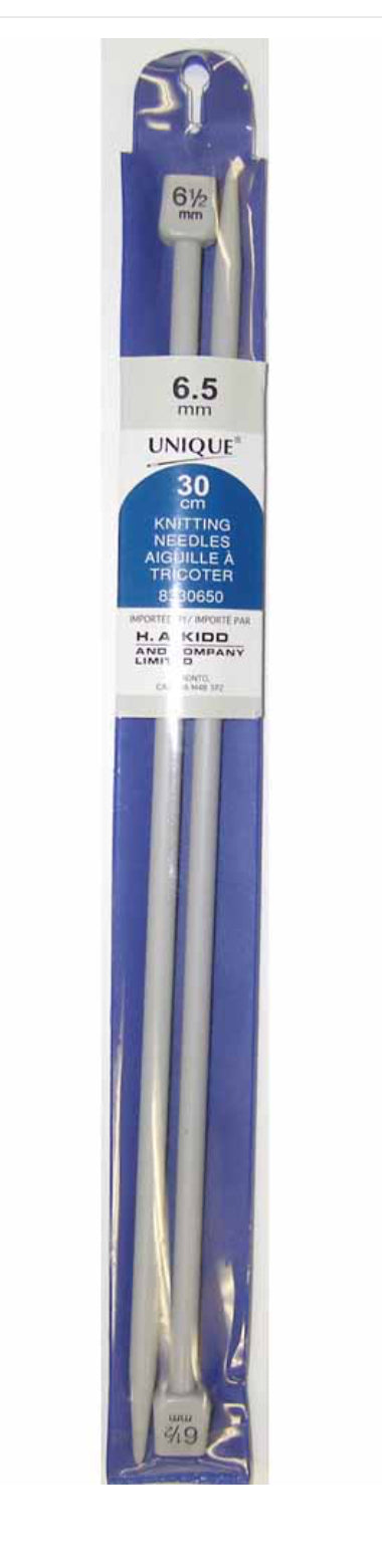 Aiguille à tricoter aluminium et plastique Unique 30 cm