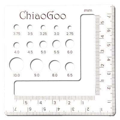 ChiaoGoo - Mesure d'échantillon et jauge d'aiguilles - 3" (7,5 cm)