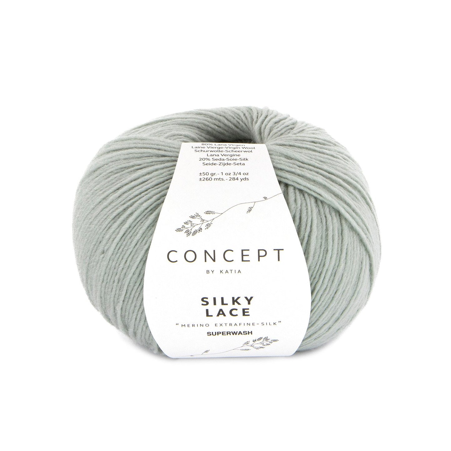 Katia Concept - SILKY LACE - 80% Merino Extrafine Superwash - 20% Soie