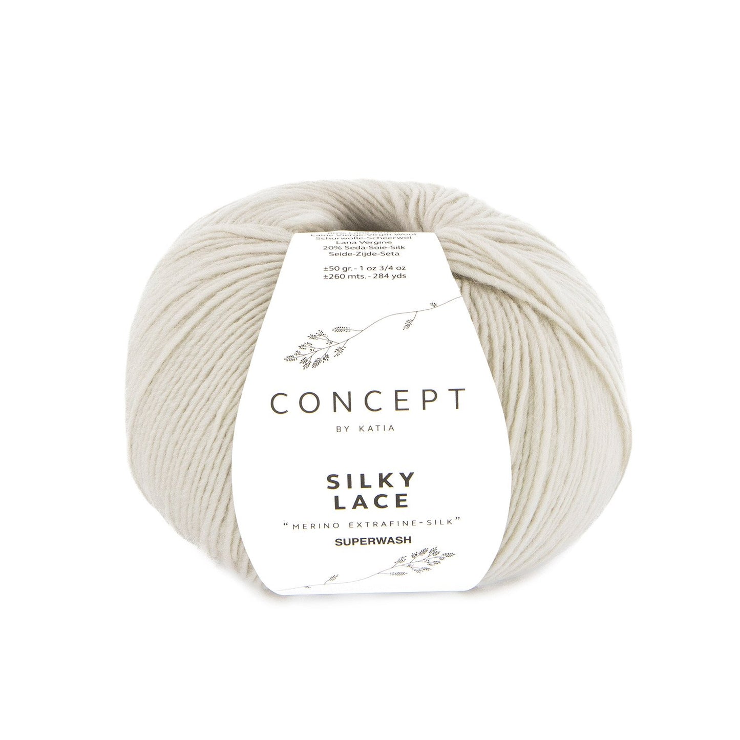 Katia Concept - SILKY LACE - 80% Merino Extrafine Superwash - 20% Soie