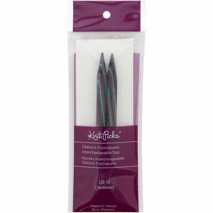 KNIT PICKS - Aiguilles circulaires interchangeables en bois CUBIQUES - Foursquare Majestic