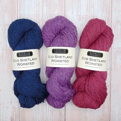 Estelle - Eco Shetland Worsted - 100% de laine Shetland biologique