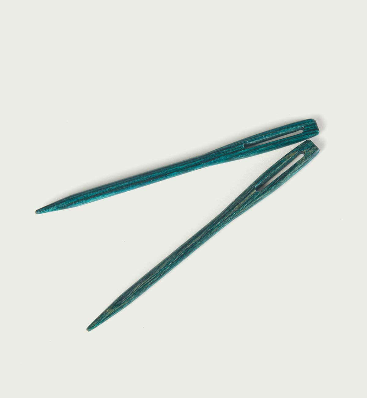 Collection Mindful - Jeu de 4 aiguilles à laine en bois bleu-vert laminé à haute densité