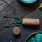 Collection Mindful - Jeu de 4 aiguilles à laine en bois bleu-vert laminé à haute densité
