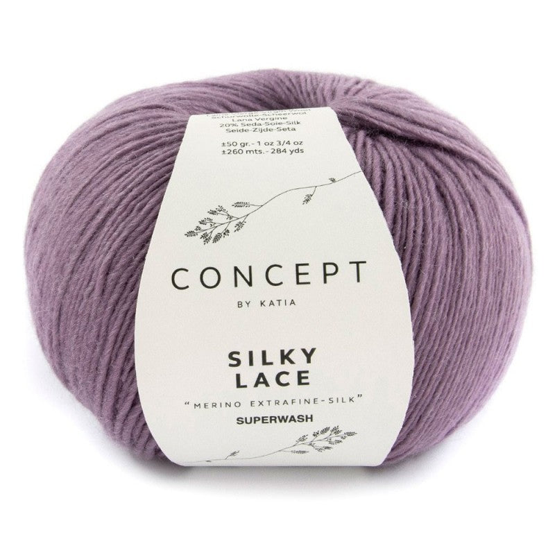 Katia Concept - SILKY LACE - 80% Merino Extrafine Superwash - 20% Soie