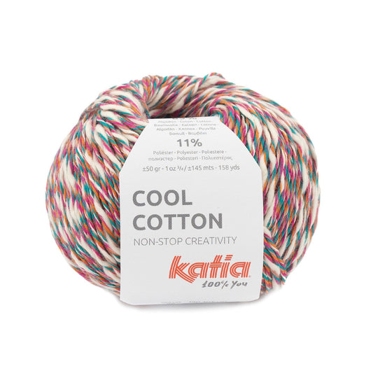 Katia - COOL COTTON - 62% Coton - 27% Coton recyclé - 11% Polyester Recyclé