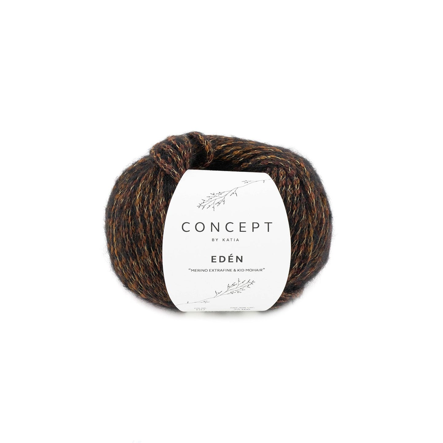 Katia CONCEPT - ÉDEN - 63% Merino Extrafine - 14% Viscose - 10% Mohair - 9% Alpaga Superfin - 4% Polyamide