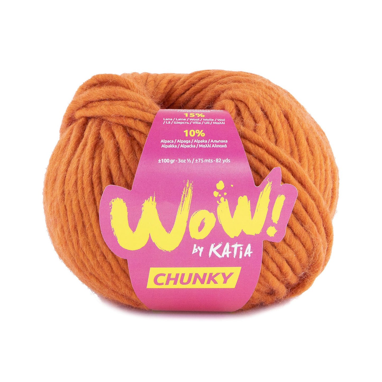 Katia - WOW! Chunky - 75% Acrylique - 15% Laine - 10% Alpaga