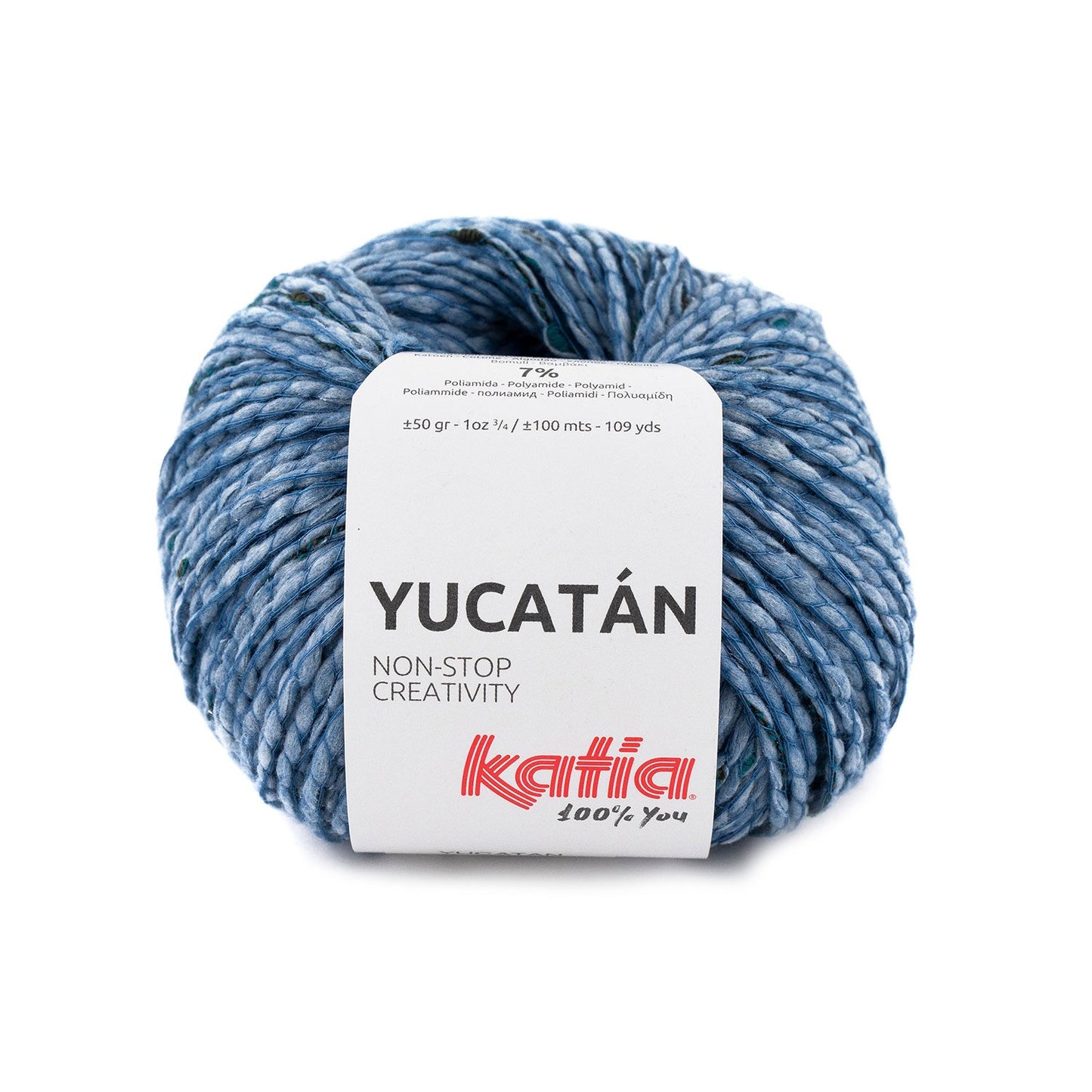 Katia -  YUCATÁN - 39% Viscose - 38% Polyester - 16% Coton - 7% Polyamide